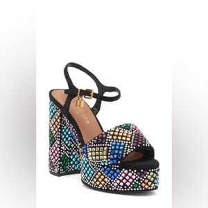 Kurt Geiger London NWT no box US Sz 8 never worn rhinestone platform Sandals